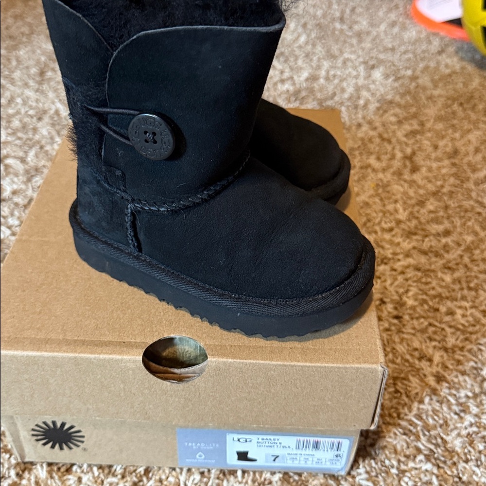 UGG Black Button Boots